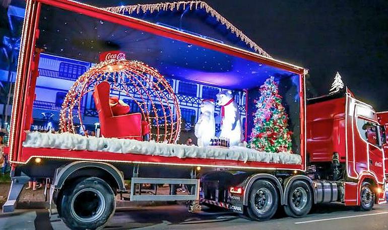 Veja o trajeto que a Caravana da Coca Cola vai percorrer na